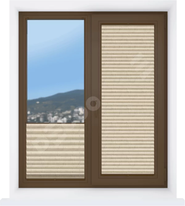 Штора плиссе Краш перламутр слоновая кость