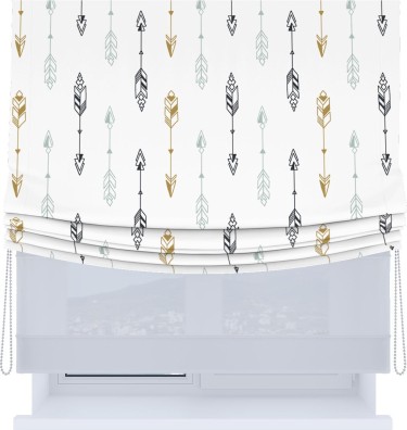 Римская штора «Кортин», день-ночь с мягкими складками, «Любимые стрелки»