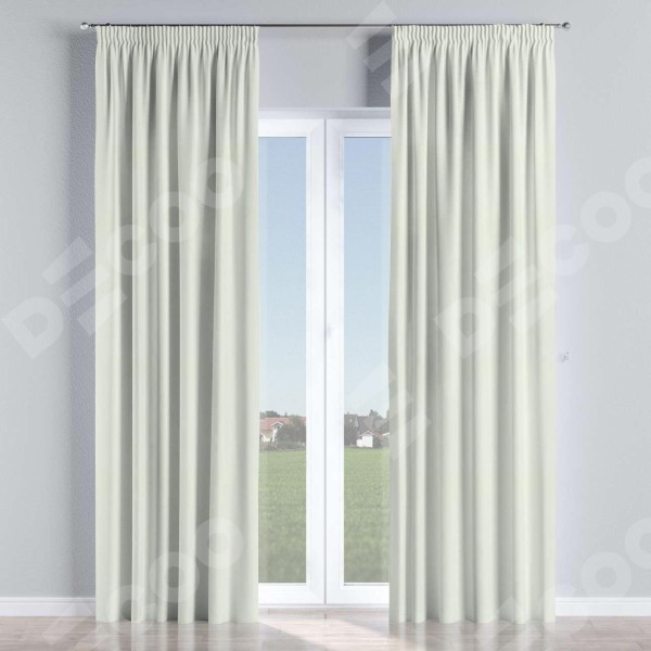 Комплект штор на тесьме «Карандаш», вельвет кремовый