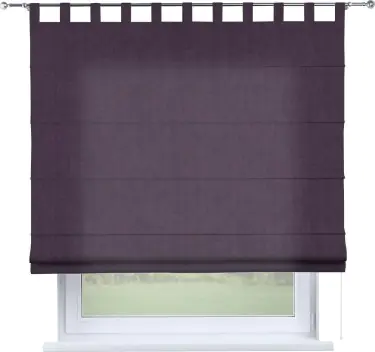 Римская штора «Кортин», канвас баклажановый, на петлях