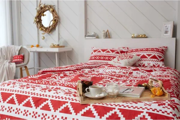 Постельное белье LoveLife дуэт "Christmas ornament" 143*215см-2шт,240*225см,50*70см-2шт