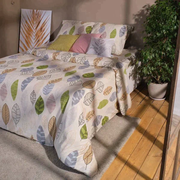 Постельное бельё "Этель" дуэт Foliage 143*215 см - 2 шт, 220*240 см, 70*70 см -2 шт, бязь