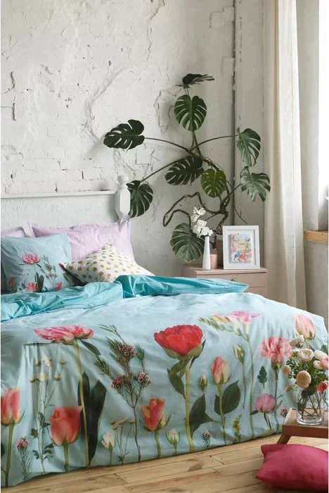 Постельное бельё "Этель" 1.5 сп Flowers dream 143х215 см,150х214 см, 50х70+3 - 2 шт