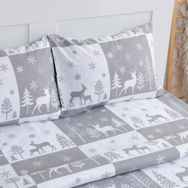 Постельное белье LoveLife дуэт New year forest 143*215см-2шт,240*225см,50*70см-2шт
