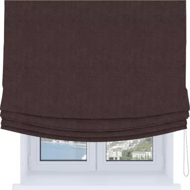 Римская штора Soft с мягкими складками, ткань cotton блэкаут лиловый