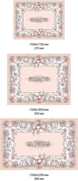 Набор столовый Pink magic: скатерть 150х110см +/-3см с ГМВО, салфетки 40х40см-4 шт, хл100%