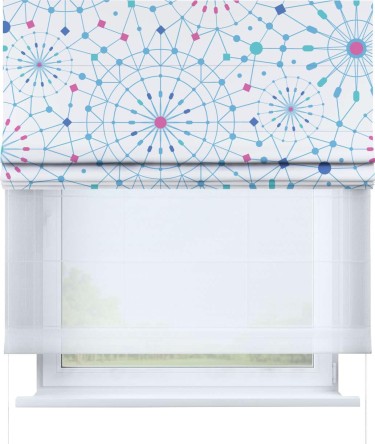 Римская штора «Кортин» день-ночь «Круги и линии»